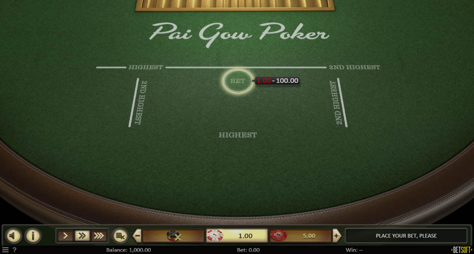 Pai Gow Poker Demo