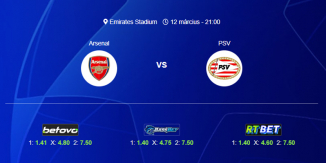 Foci Tippek: Arsenal - PSV Eindhoven 2025. március 12. - Bajnokok Ligája