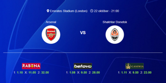 Foci Tippek: Arsenal - Shakhtar Donetsk 2024. október 22. - Bajnokok Ligája