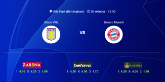 Foci Tippek: Aston Villa - Bayern München 2024. október 02. - Bajnokok Ligája