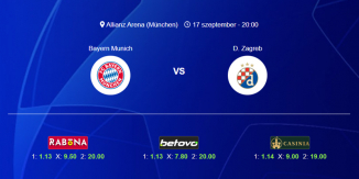 Foci Tippek: Bayern München - Dinamo Zagreb 2024. szeptember 17. - Bajnokok Ligája