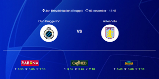 Foci Tippek: Club Brugge - Aston VIlla 2024. november 06. - Bajnokok Ligája