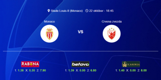 Foci Tippek: Monaco - Crvena zvezda 2024. október 22. - Bajnokok Ligája