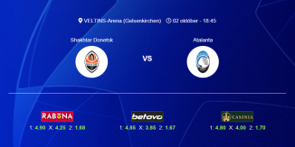 Foci Tippek: Shakhtar Donetsk - Atalanta 2024. október 02. - Bajnokok Ligája