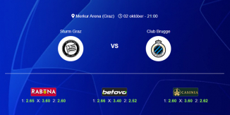 Foci Tippek: Sturm Graz - Club Brugge 2024. október 02. - Bajnokok Ligája