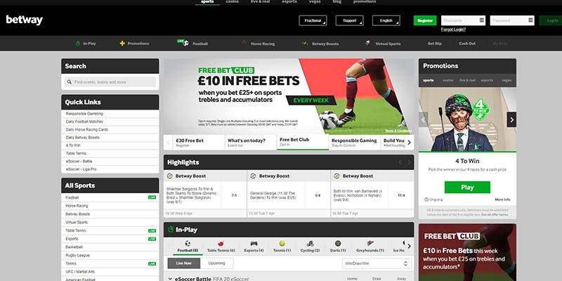 Betway online sportfogadás