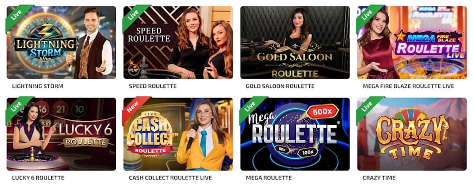 BoaBoa Casino élő játékok