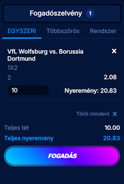 Boomerang Bet fogadószelvény