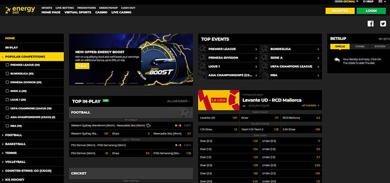 EnergyBet online sportfogadás