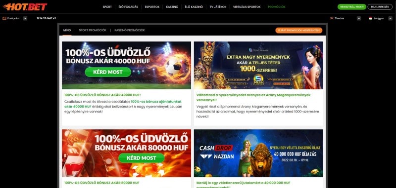 Hotbet sportfogadási bónusz