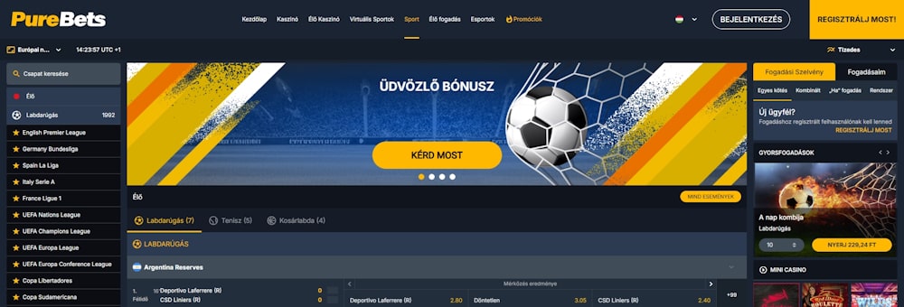 PureBets sportfogadás