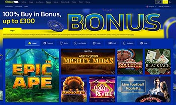 William Hill casino szekciójában egyéb promóciók is elérhetők